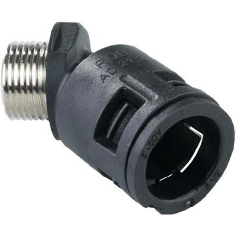 Hadicová spojka úhlová, 45°, černá, pro průměr 21,2mm AGRO 5102.021.225