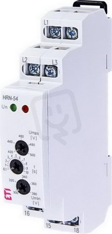 Monitorovací relé přepětí a podpětí HRN-54, 1xCO,8A, 0,5s/0,1-10s ETI 002471416