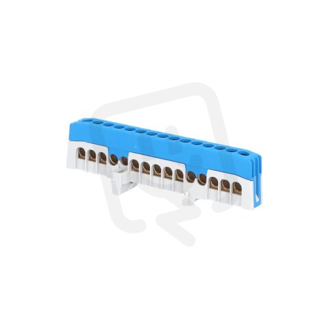 Můstek N 15-F2 (svorkovnice 15x16mm2) krytý IP20 modrý 63A na DIN 1001290