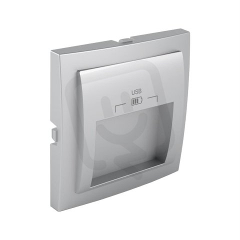 Kryt zásuvky 90673 TAL dvojité USB hliník LOGUS90