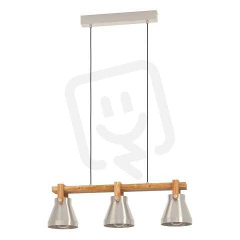 Závěsné svítidlo CAWTON 3xE27 matná ocel/rustikal 3X40W IP20 EGLO 43952