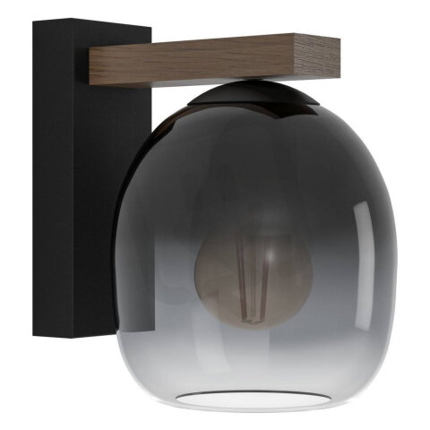 Nástěnné svítidlo FILAGO E27 černá/dřevo/černá 1X40W IP20 EGLO 900826