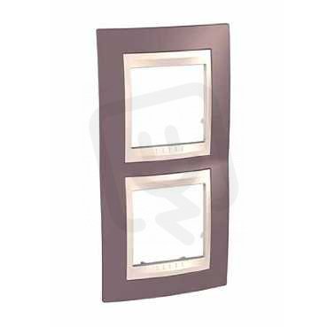 Schneider MGU6.004V.576 Krycí rámeček Plus dvojnásobný vertikální,Mauve/marfil