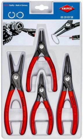 Sada precizních kleští na pojistné kroužky 4-dílný KNIPEX 00 20 03 SB
