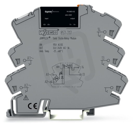 Polovodičové relé SSR, AC/DC 115 V, výstupní napětí AC 24-240V WAGO 857-717