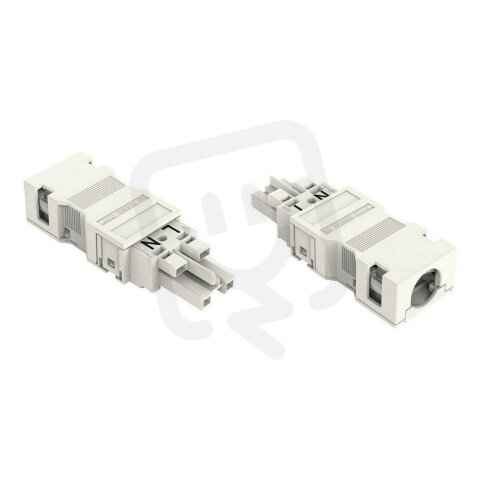 Zdířka S pouzdrem s odlehčením tahu 2pól. bílá WAGO 770-122/041-000