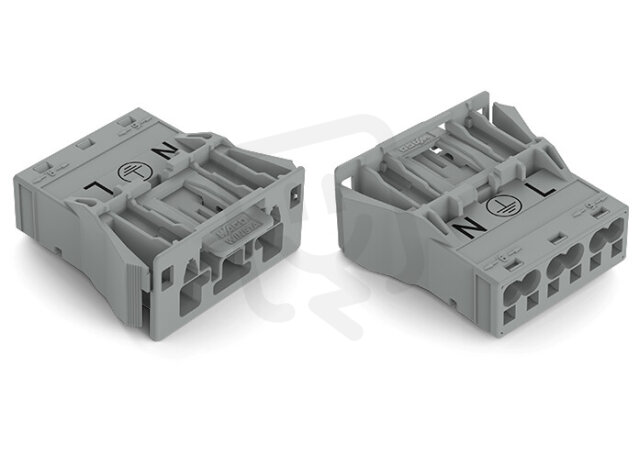 Zástrčka Snap-In 3pól. Kód. B šedá WAGO 770-753/060-000