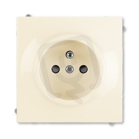 ABB IMPULS Zásuvka s ochr. kolíkem a clonkami bezšroubová slonová kost