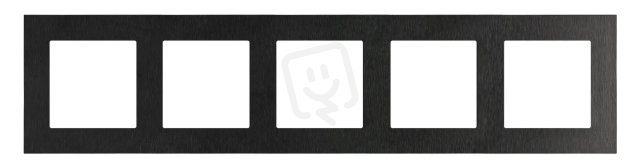 Rámeček 5 násobný, kovový tmavý nerez KONTAKT SIMON TRN5/190