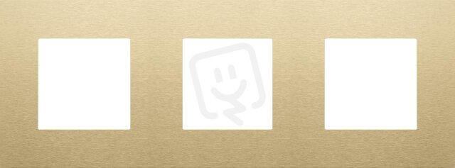 3násobný rámeček, středová vzdálenost 71 mm, NIKO Pure ALU GOLD BRUSHED
