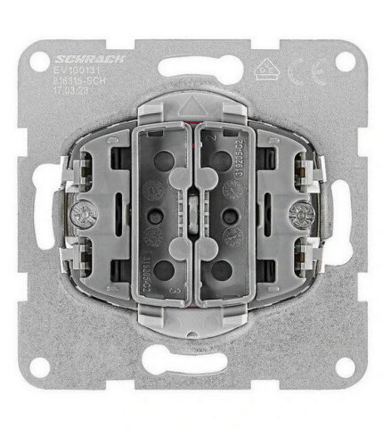 Přístroj přepínače střídavého dvojitý, č.6+6, bezšroub. sv. SCHRACK EV100131--