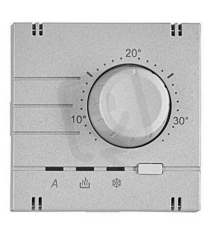 Kryt termostatu pro topení/chlazení, analogový, stříbrný SCHRACK EV123319--