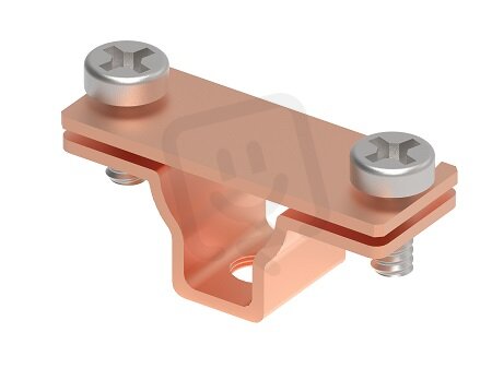 Držák pásky 30mm šroubovaný, páska 30mm, materiál Cu GROMTOR 281114