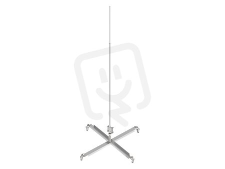 Jímací tyč na podstavci pro montáž držáku, L2000mm, d16/10mm, Al/Inox 518213