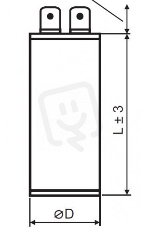 Mot. kondenzátor 20uF j.faston 6,3mm