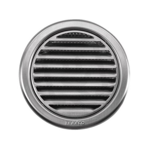 Mřížka nerezová větrací kruhová se síťovinou 150x150 mm HACO HC0706