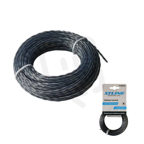 Vyžínací struna dvousložková DUO - hranatá, kroucená 3 mm / 15 m XTLINE XT99330