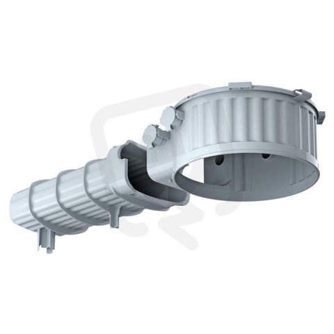 Montážní kryt s tunelem HaloX 180 délka tunelu 325mm do betonu KAISER 1282-40