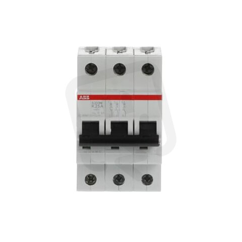 S203M-K25 3 fázový jistič 25 A char. K 10kA ABB 2CDS273001R0517