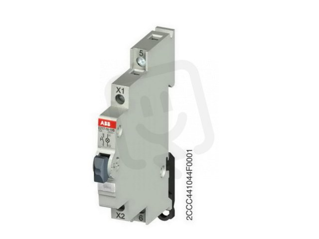 E217-16-10B48 tlačítko se signalizací bílá 16A 1NO 250VAC LED 12 - 48V AC/DC