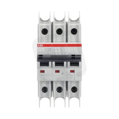 ABB SU203M-K25 jistič char. K 10kA 25A 3P  dle UL489 a CSA 22.2 No. 5