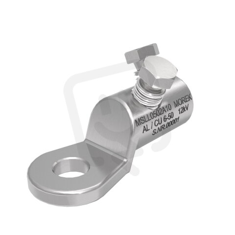 Kabelové oko MSLL51 Al/Cu 6-50mm2 M10 s trhacími Al šrouby do 12 kV