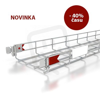 Žlab drátěný RAPID click s integrovanou spojkou 500x60 mm, 3 m, GZ HL CVFL60.500