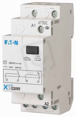 Eaton 265312 Impulsní relé, tlačítko, 230 V~, 2přep. kont. Z-S230/WW