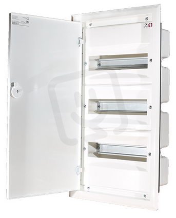 Zapuštěná rozvodnice s plechovými dvířky ERP12-3 36M (3x12) IP40 ETI 001101204
