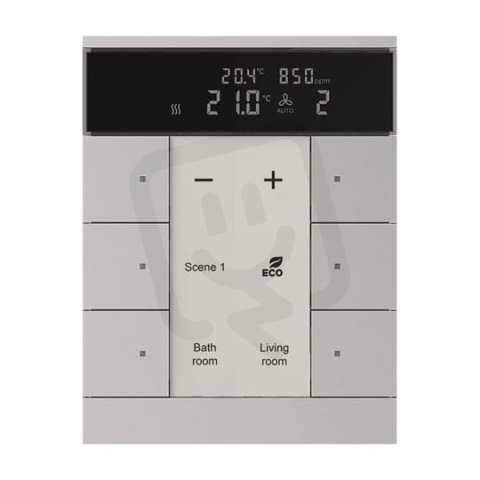 ABB KNX Tenton prvek ovládací 6nás, HVAC, CO2 hliníková stříbrná SBC/U6.0.1-83