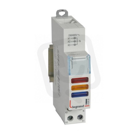 CX3 KONTROLKA ZELENÁ+ŽLUTÁ+MODRÁ 230/400V LEGRAND 412935