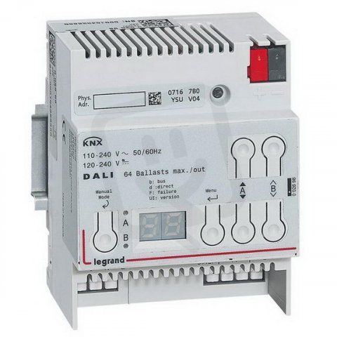 KNX STMÍVACÍ KONTROLER DALI 1/16 DIN LEGRAND 002698