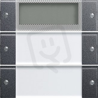 Kolébková sada 2x Plus popisné pole System 55 čirá/antracit GIRA 214228