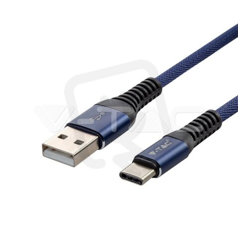 1 M Type C USB Cable Blue Gold Series VT-5352 V-TAC SKU8633
