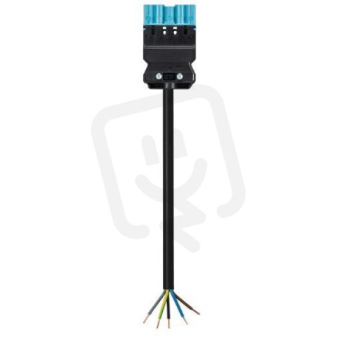 kabel s jedním konektorem gesis, 5-pól, 5*1,5mm2, vidlice, délka 2m, modrý