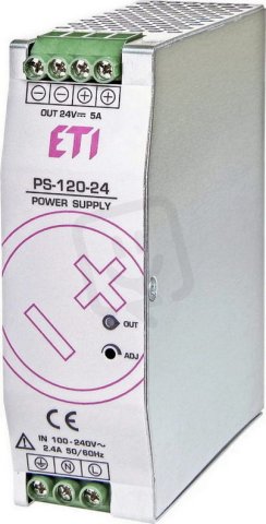 Napájecí zdroj PS-120-25 100-240V AC/140-340V DC 5A 24-28V DC 120W ETI 004656682