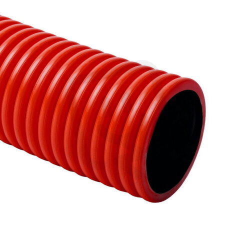 Ohebná dvouplášťová korugovaná bezhalog. chránička KOPOFLEX 125mm červená 25m