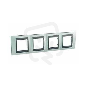 Unica Top Krycí rámeček čtyřnásobný, Fluor Green/Grafit SCHNEIDER MGU66.008.294