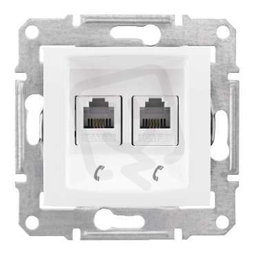 Sedna Zásuvka telefonní 2xRJ11, Polar SCHNEIDER SDN4201121