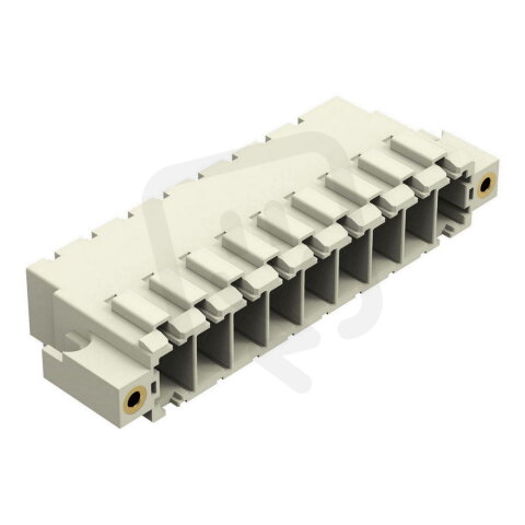 Konektor s pájecími piny THT pájecí kontakt 1,0x1,2 mm úhlové světle šedá 9pól.