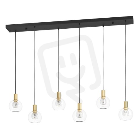 Závěsné svítidlo TERQUE LED -L-1380 černá/MS-GEB/KLAR 6X5,4W EGLO 390281
