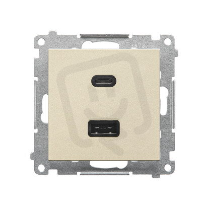 Nabíječka USB 2 násobná (přístroj s krytem), 1x USB typ C + 1x USB typ A, 30 W