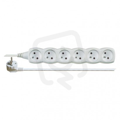 Prodlužovací kabel 3m/6 zásuvek/bílý/PVC/1mm2 EMOS P0613