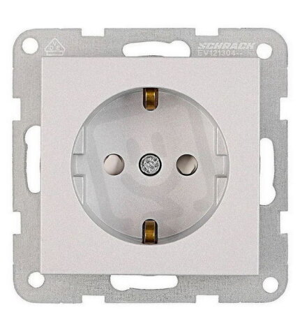 Zásuvka SCHUKO bezpečnostní clonka, šroubové svorky,stříbrná SCHRACK EV121304--