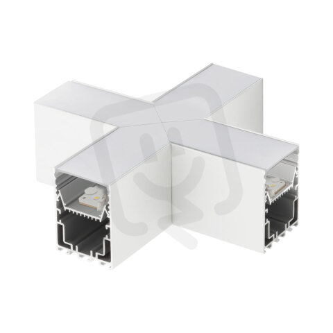 PRF080 X-shape AL. CONNECTOR with DIFFUS