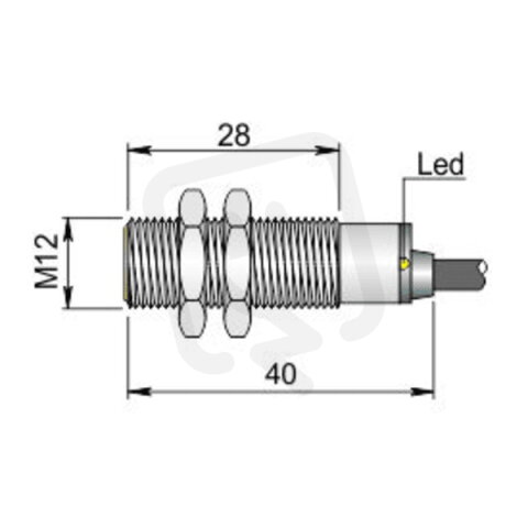 Magnetický senzor pro válce - Hallova sonda AECO SHC/PM-12 PNP NO SS LC10