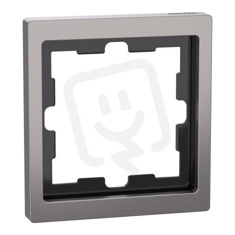 Krycí rámeček, Merten D-Life kov, jednonásobný, nikl, kov SCHNEIDER MEG4010-6550