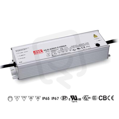 Proudový zdroj pro LED 250W 700mA MEAN WELL HLG-240H-C700A