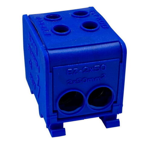Distribuční blok DTB 2×50 modrý ELEKTRO BEČOV U250D12