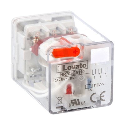 Lovato HR703CA110 Průmyslové relé 11 pinů 3 zap/vyp 10A 110VAC+LED